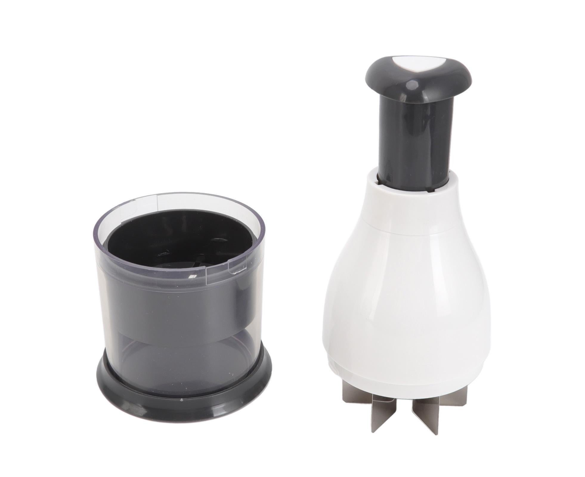 Mini Chopper White Manual Stainless Steel Blade PP Material Easy Disassemble Vegetable Chopper for Onions Nuts - Image 2