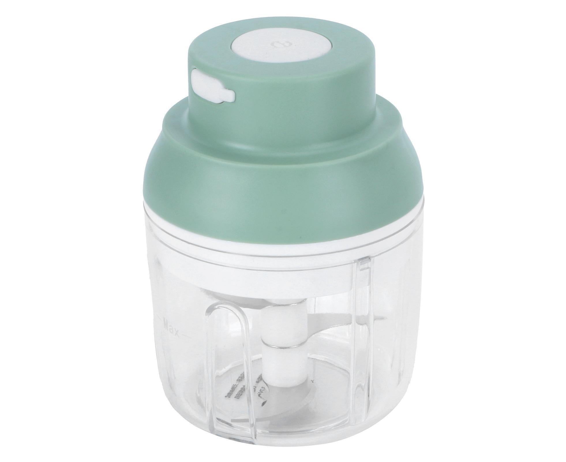 Mini Vegetable Cutter 250ml Electric Garlic Masher Crusher Grinder Kitchen AccessoryGreen - Image 2