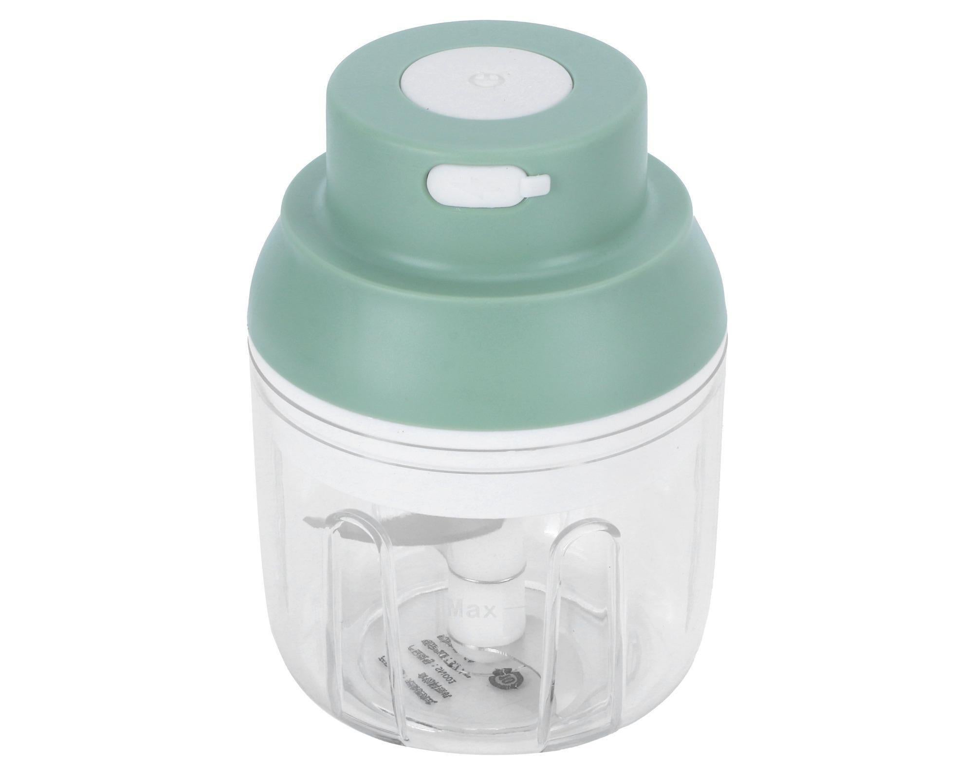 Mini Vegetable Cutter 250ml Electric Garlic Masher Crusher Grinder Kitchen AccessoryGreen - Image 3
