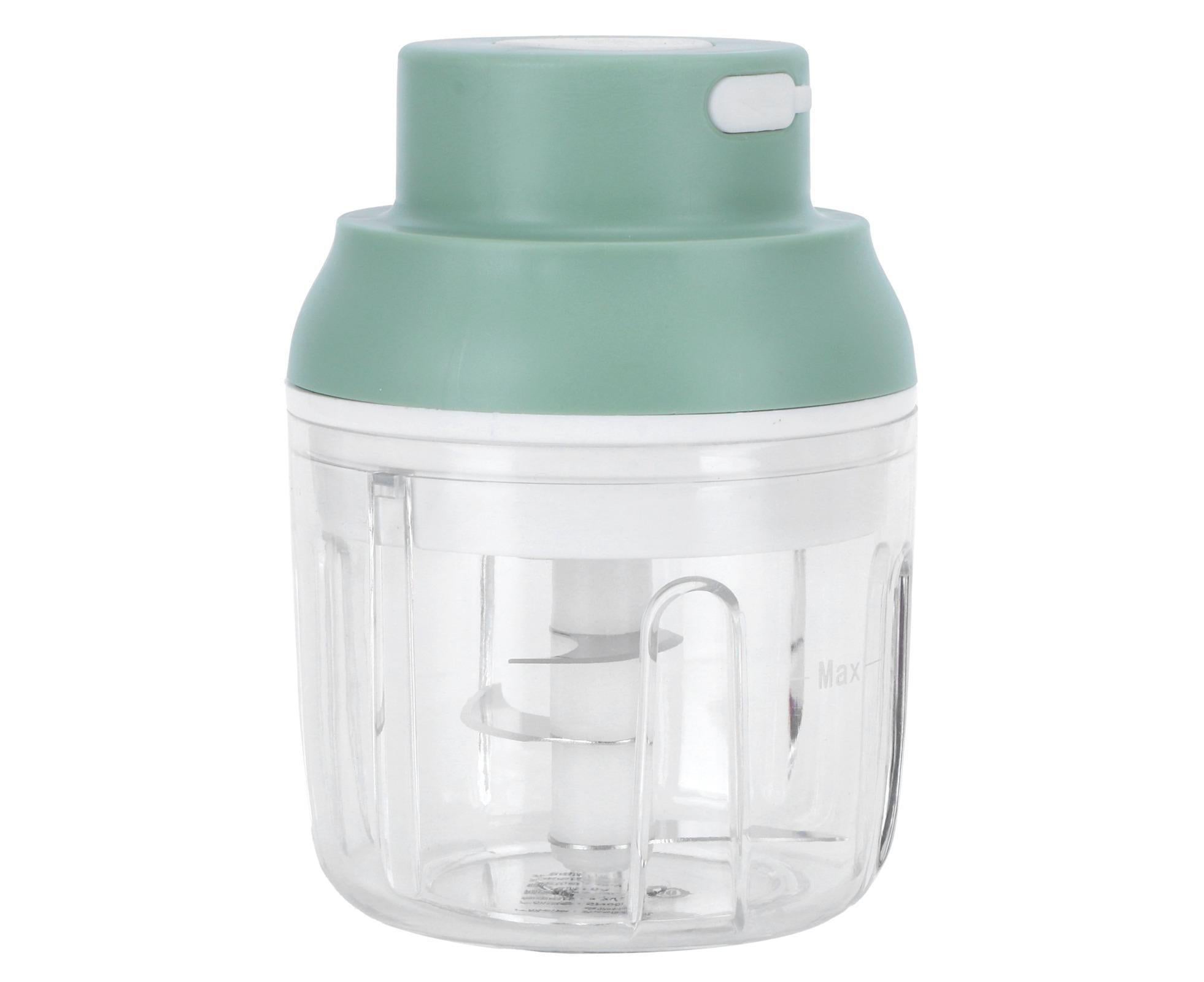 Mini Vegetable Cutter 250ml Electric Garlic Masher Crusher Grinder Kitchen AccessoryGreen - Image 4
