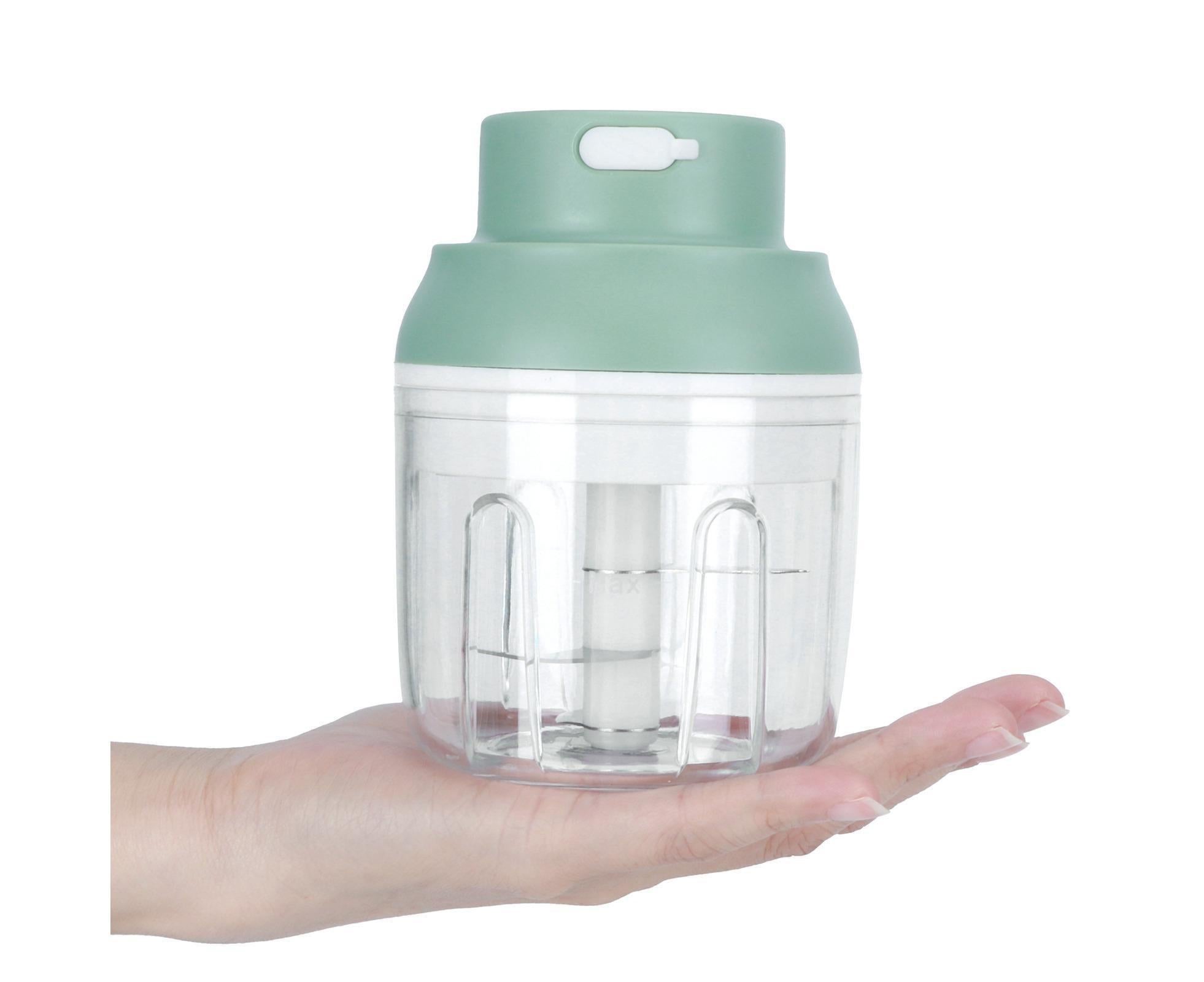 Mini Vegetable Cutter 250ml Electric Garlic Masher Crusher Grinder Kitchen AccessoryGreen - Image 8