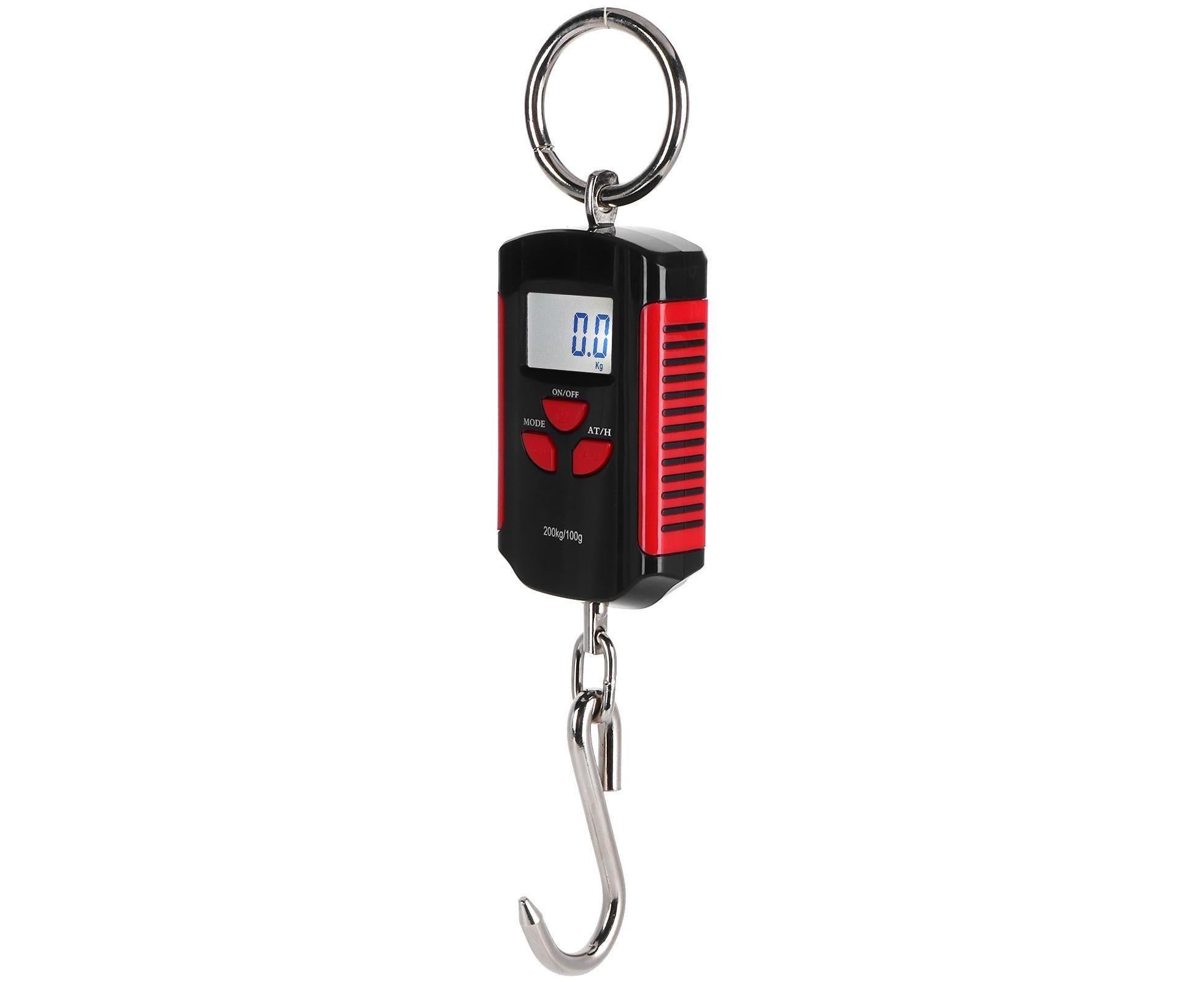 Portable Electronic Hanging Scale Digital LCD Backlit Display kg/lb/JIN 200KG W/HookRed Frame - Image 2