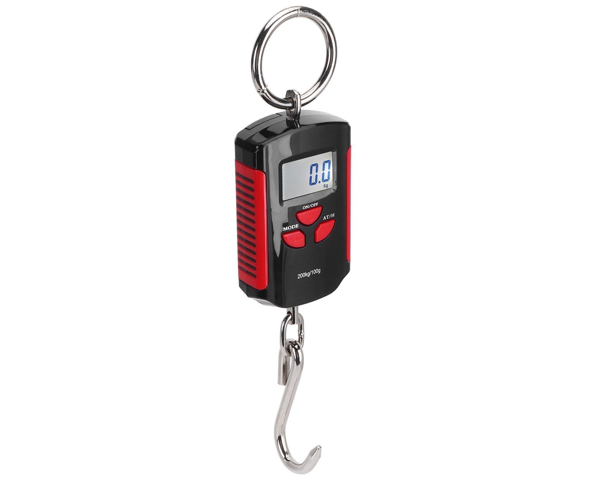 Portable Electronic Hanging Scale Digital LCD Backlit Display kg/lb/JIN 200KG W/HookRed Frame - Image 3