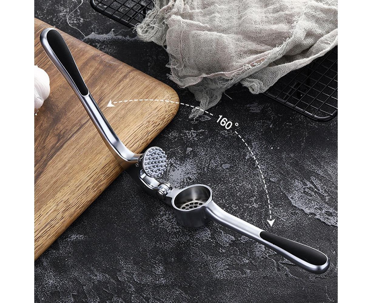 Professional Multi Function Kitchen Zinc Alloy Manual Garlic Press Crusher Tool - Image 5