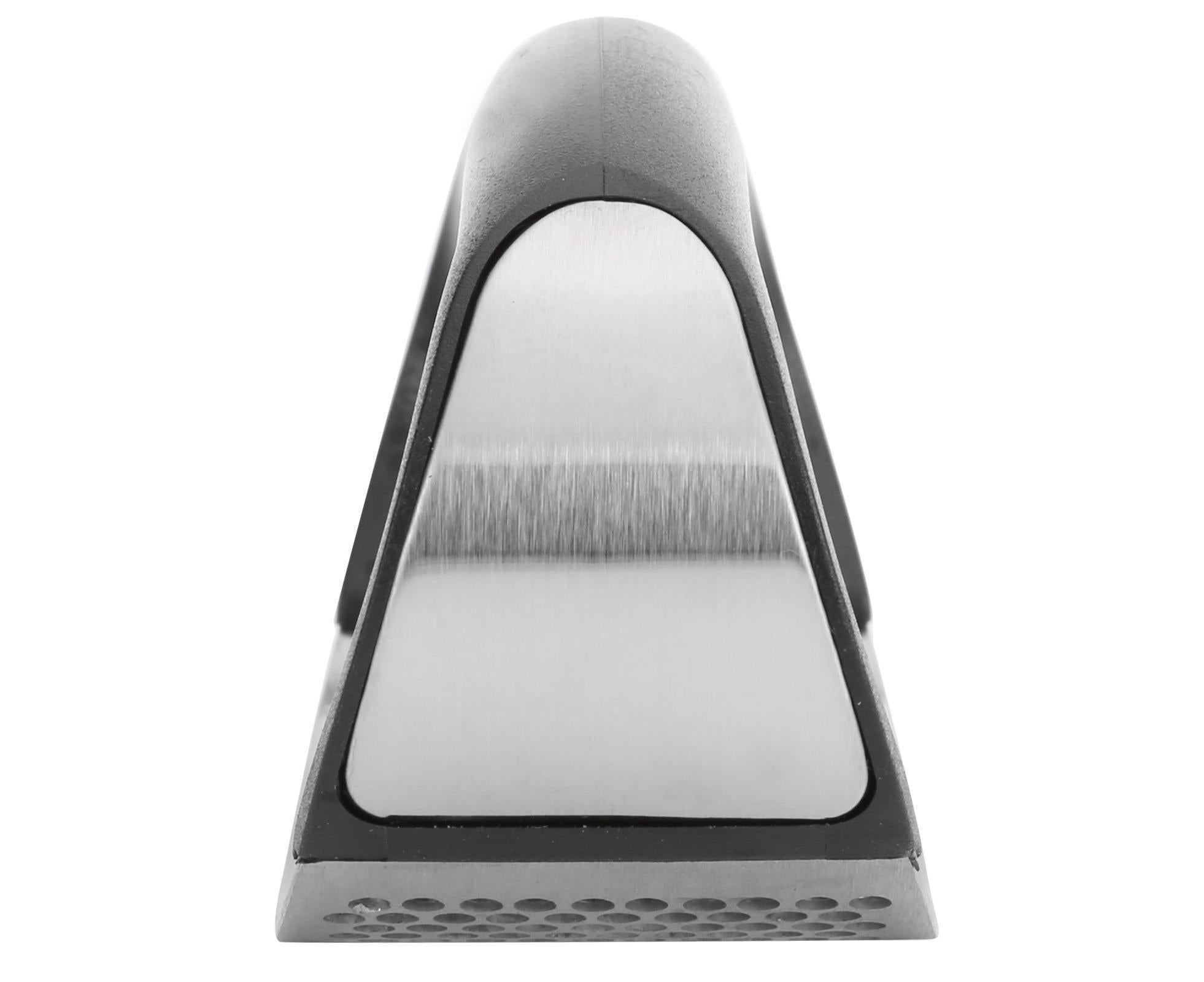 Stainless Steel Garlic Press Mincer Crusher with Cleaning Brush and Garlic Peeler Kitchen Tool - Image 8
