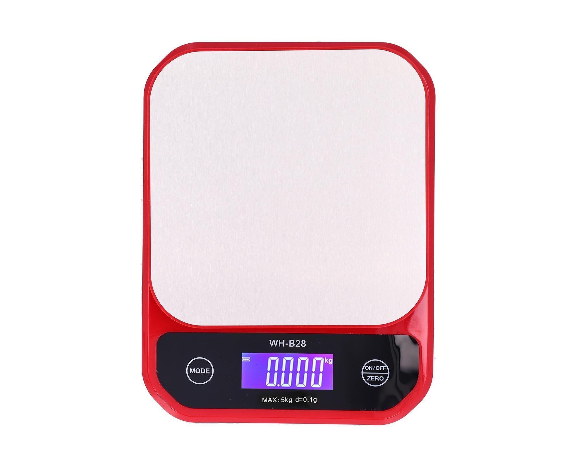 USB Charging Scale Waterproof Kitchen Baking Food Scale Electric Weight Measuring BalanceRed 5kg/0.1g - Image 2