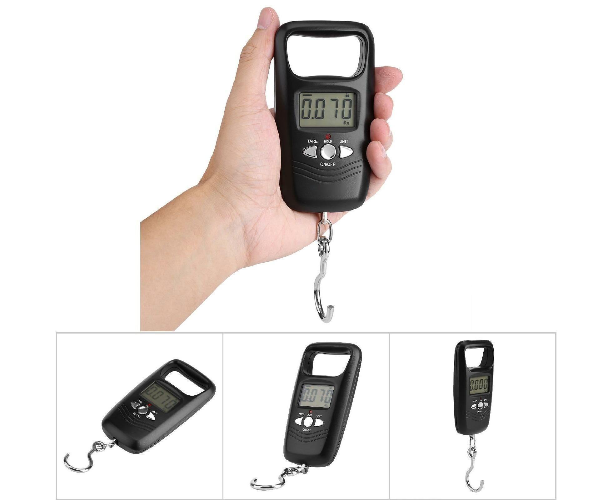 WEIHENG 50kg LCD Digital Hanging Luggage Electronic Pocket Hook Scale with Backlight (Black) - Image 8