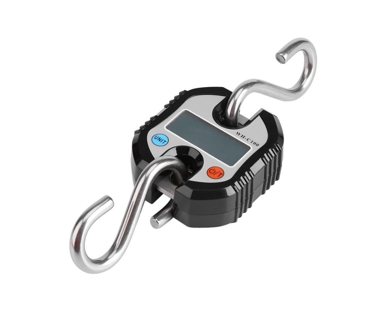 WeiHeng Portable Crane LCD Digital Electronic Hook Hanging Scales Loop Weighing Balance Black - Image 1