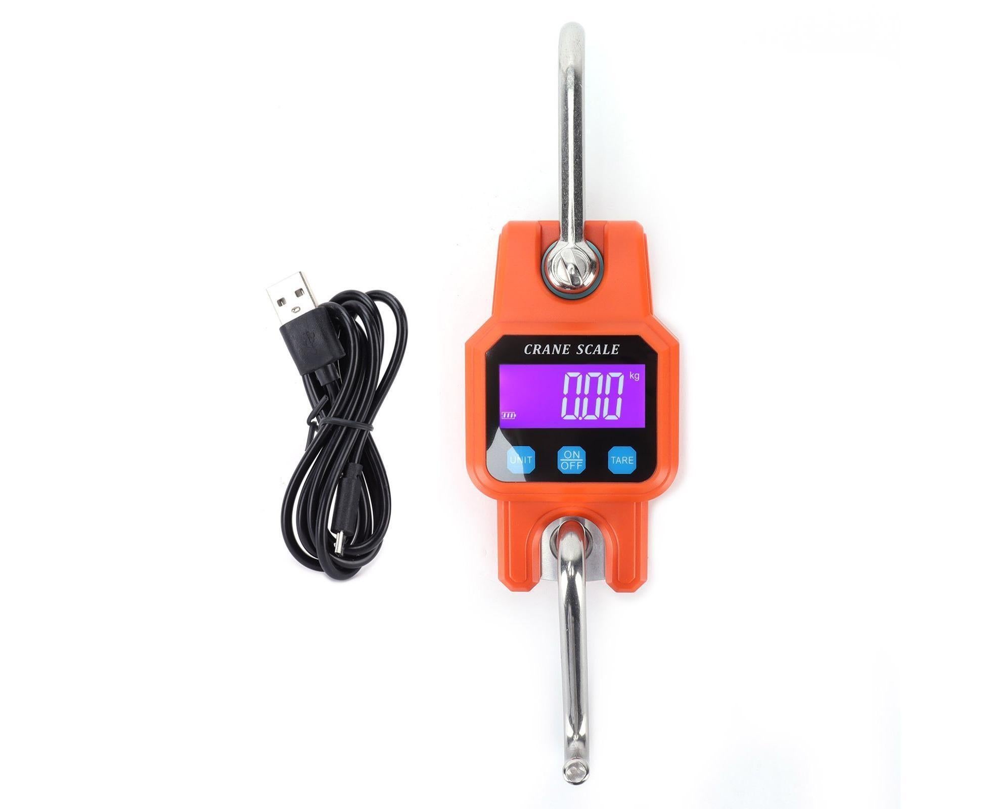 WH-C06 Rechargeable Digital Hanging Scale Mini Crane Scale Electronic Hook Scale for Home(Orange ) - Image 1