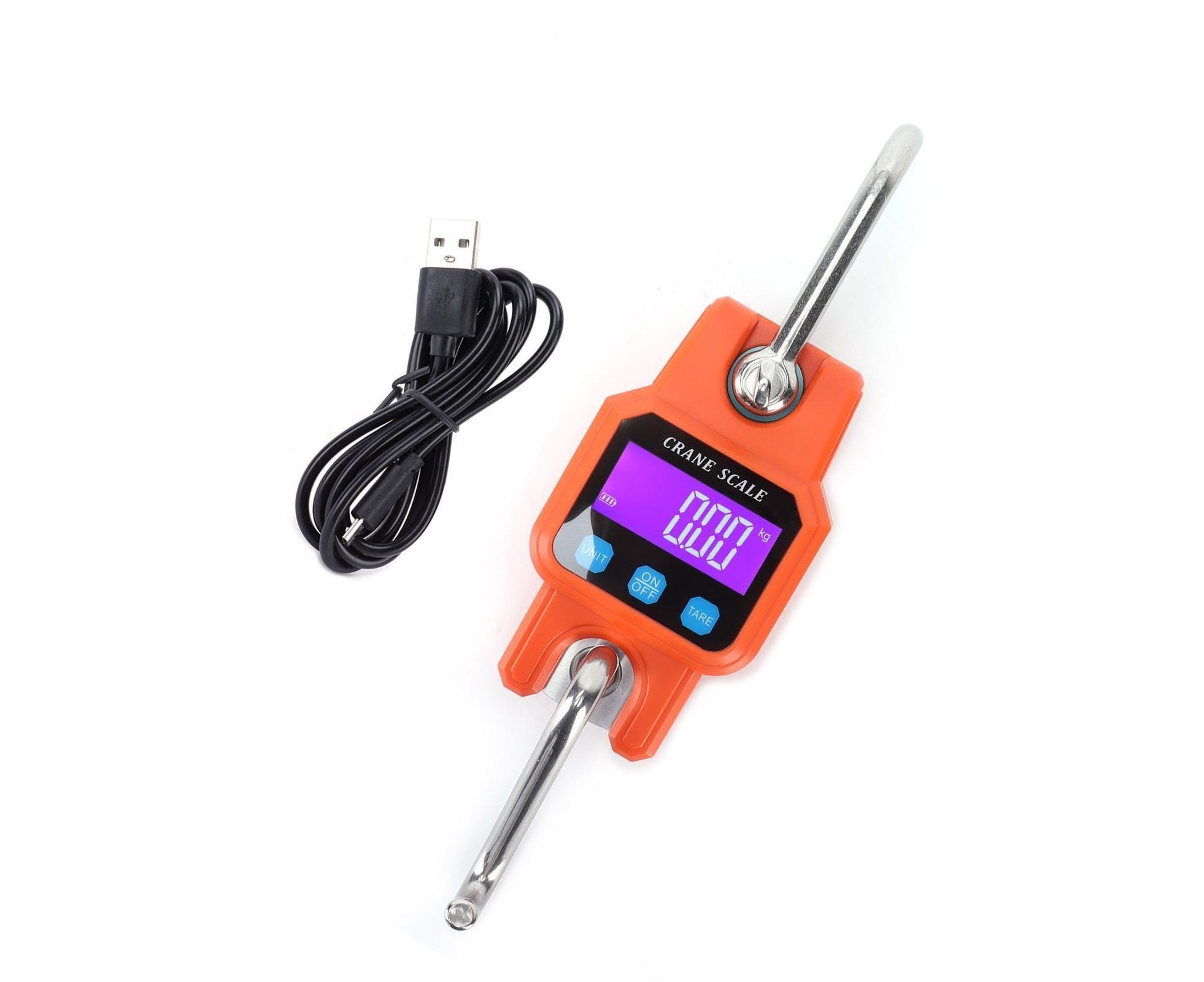 WH-C06 Rechargeable Digital Hanging Scale Mini Crane Scale Electronic Hook Scale for Home(Orange ) - Image 2