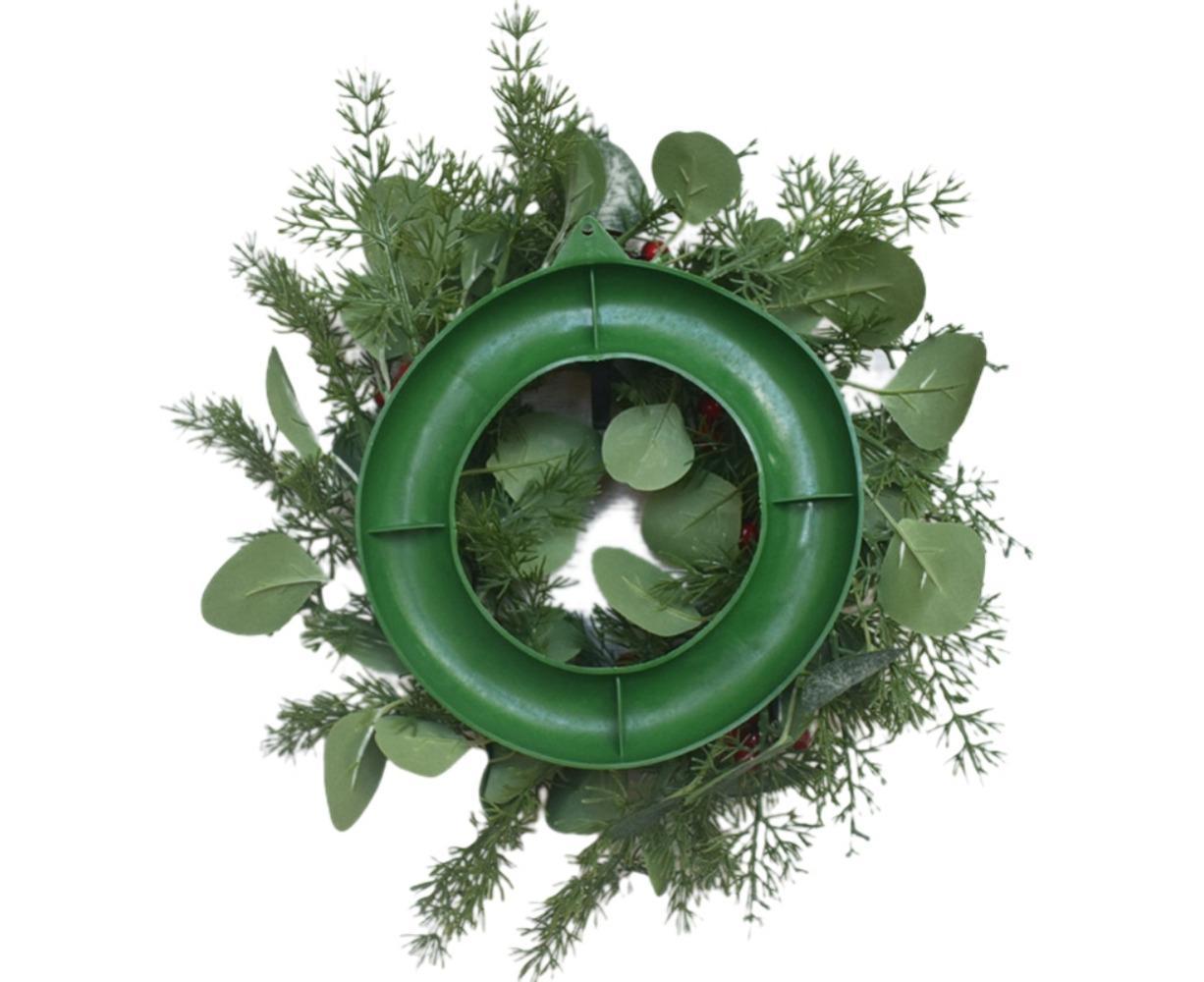 Artificial Christmas Wreath for Front Door Xmas Red Berry Wreath with Pine Needles Cones Winter Eucalyptus Wreath Christmas Decorations - 30CM - Image 3