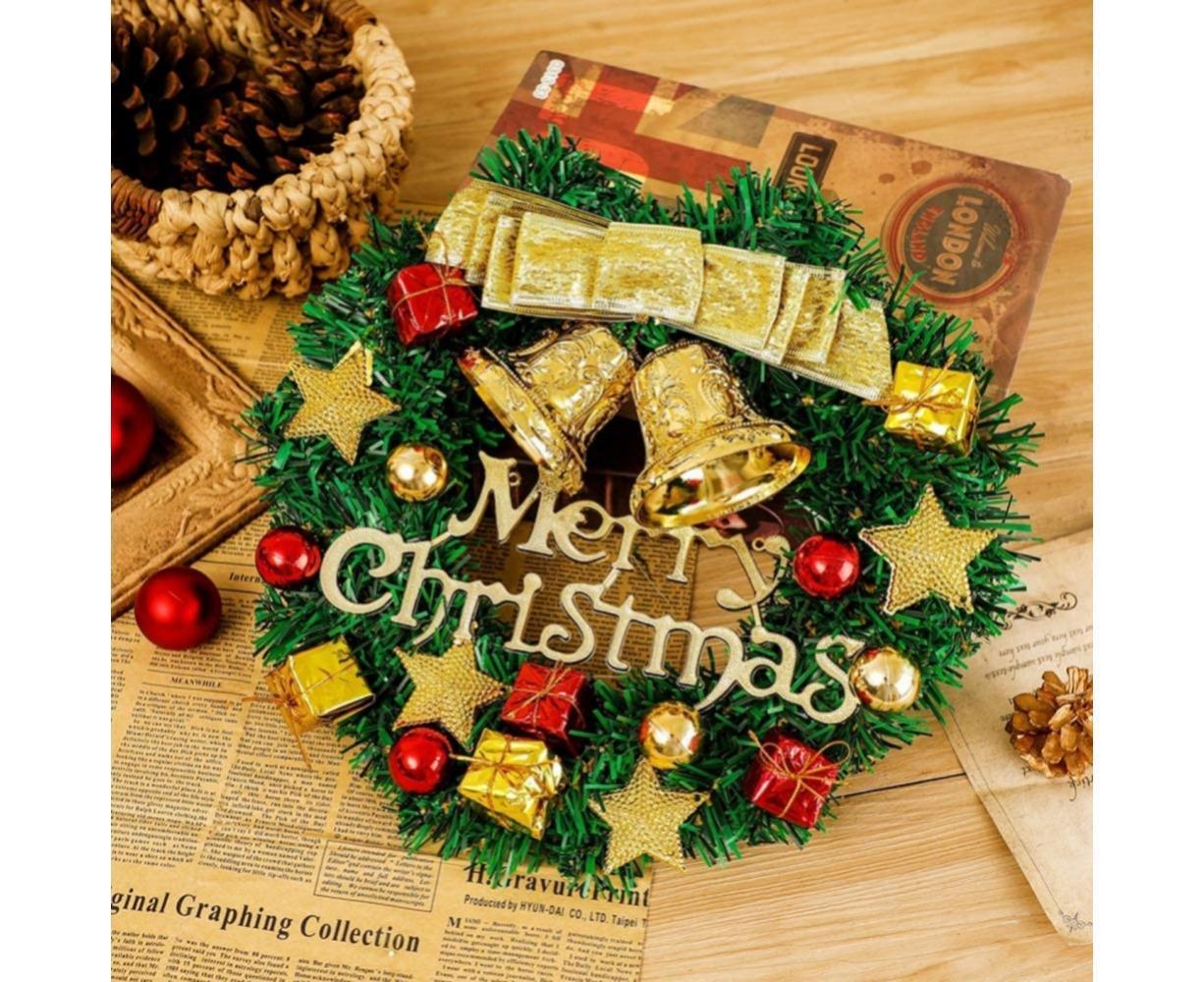 Artificial Christmas Wreath with Lights, Battery Operated Christmas Wreaths for Front Door,Christmas Decorations for Indoor and Outdoor - 30CM - Image 4