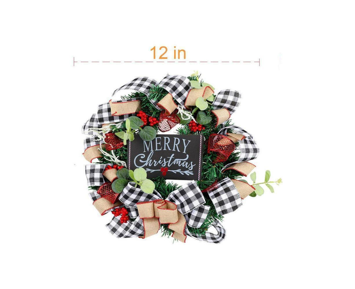 Christmas Wreath for Car, Truck or Festival Decoration LED Artificial Christmas Car Wreath - 25cm - Image 3