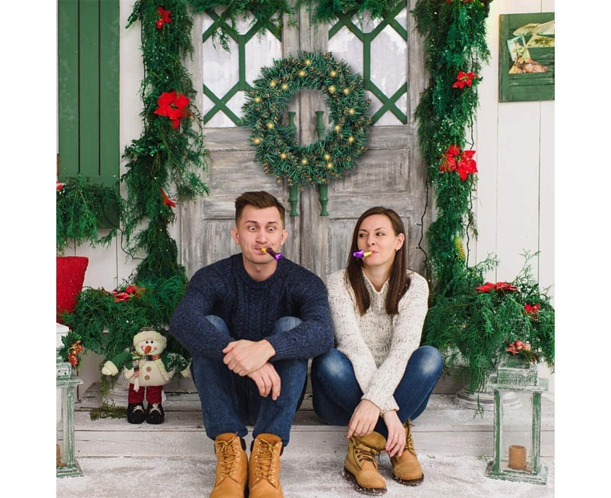 Christmas Wreaths for Front Door Outside, Wreaths for Christmas Decorations,12