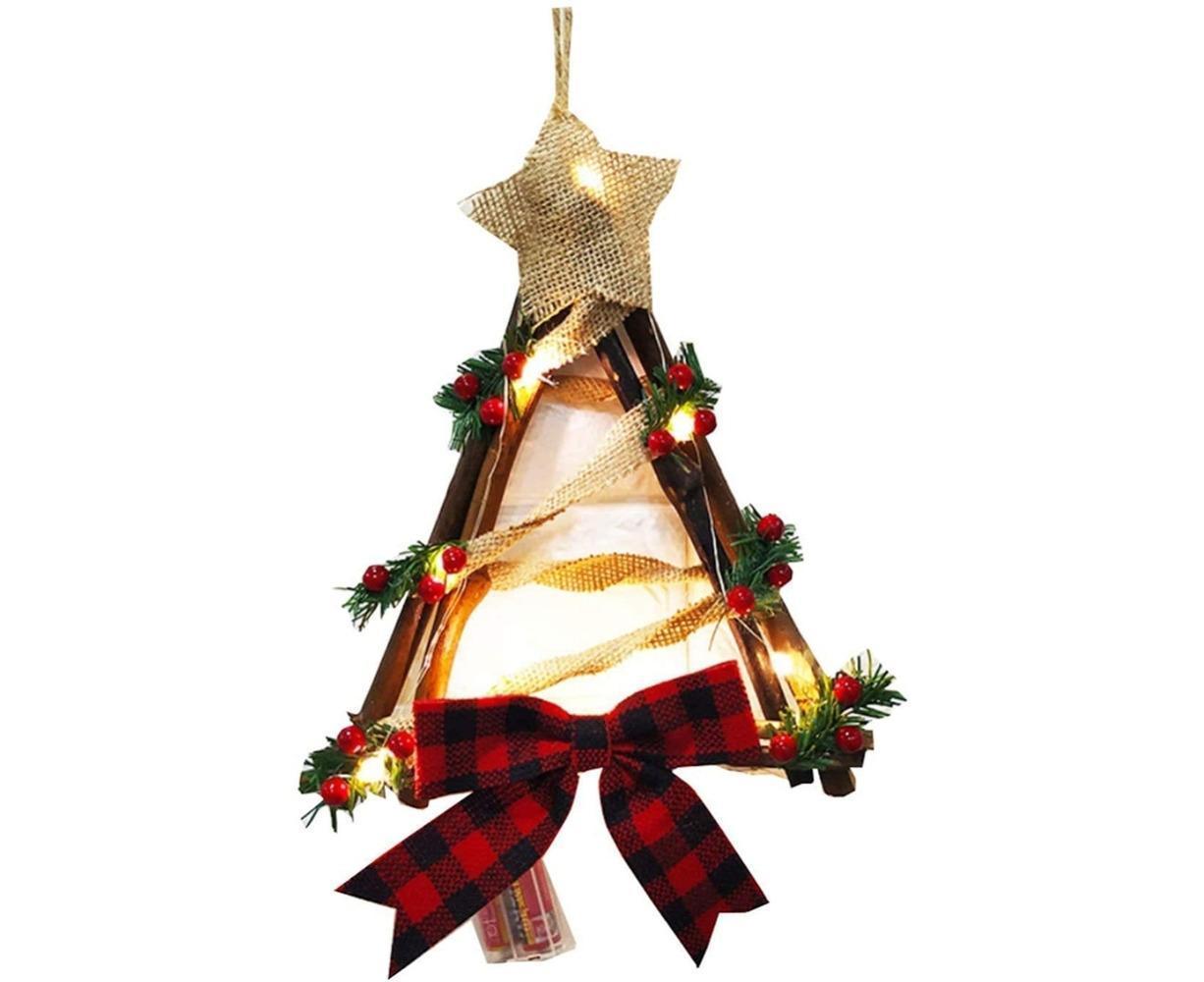 Lighted Christmas Wreath Decoration, Grapevine Wreath for Front Door Home Garden Wall Decor - Image 4