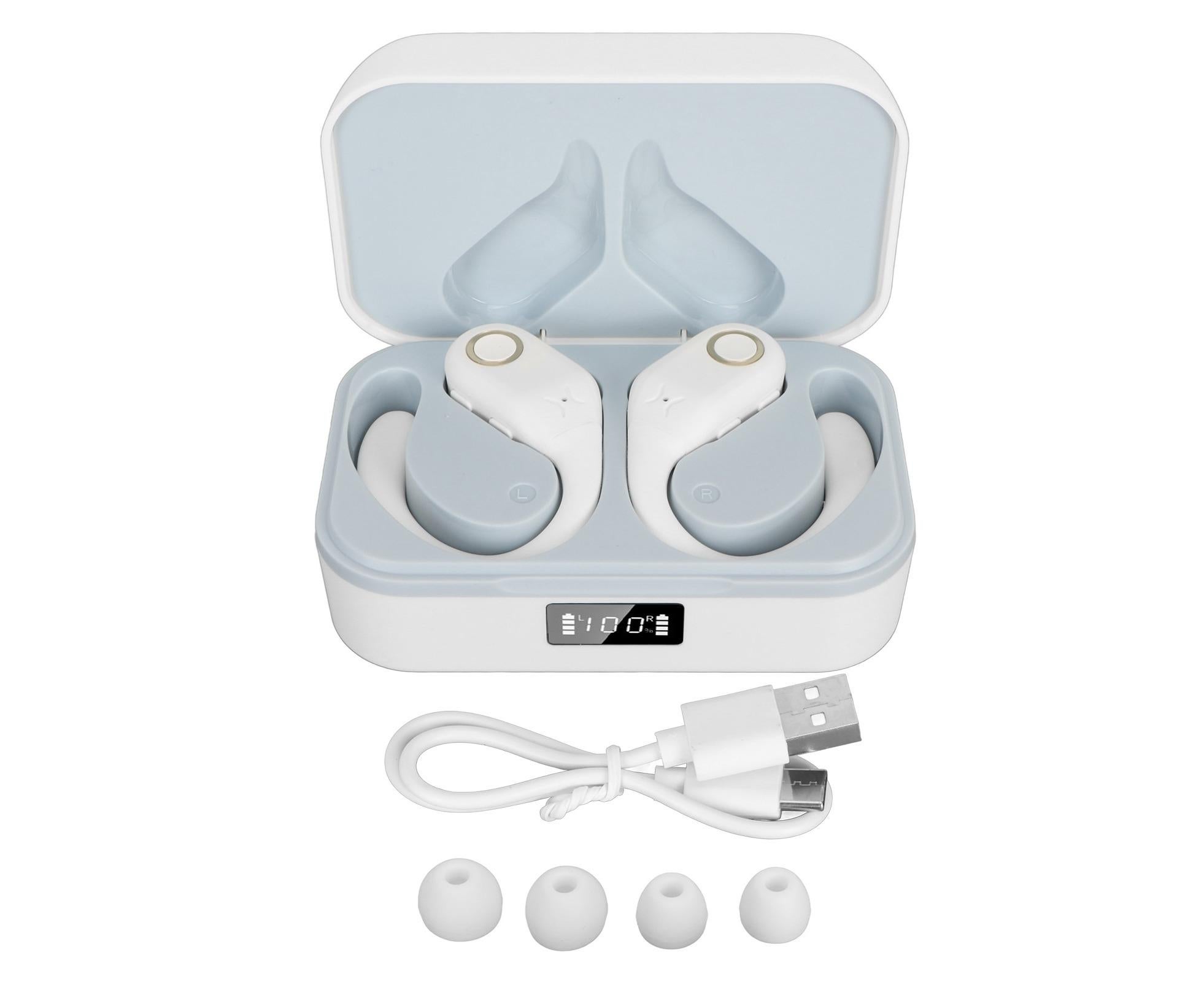 Bluetooth Translator Earbuds 144 Languages Noise Reduction Stereo Wireless Translation Headphones with Charging Case White - Image 1