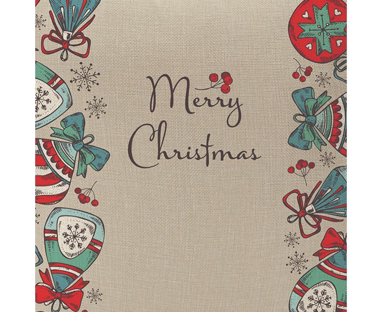 Merry Christmas Throw Pillow Covers 18x18 Inch, Xmas Trees Decorative Cushion Cases for Home Decoration - Navy Blue - Image 3