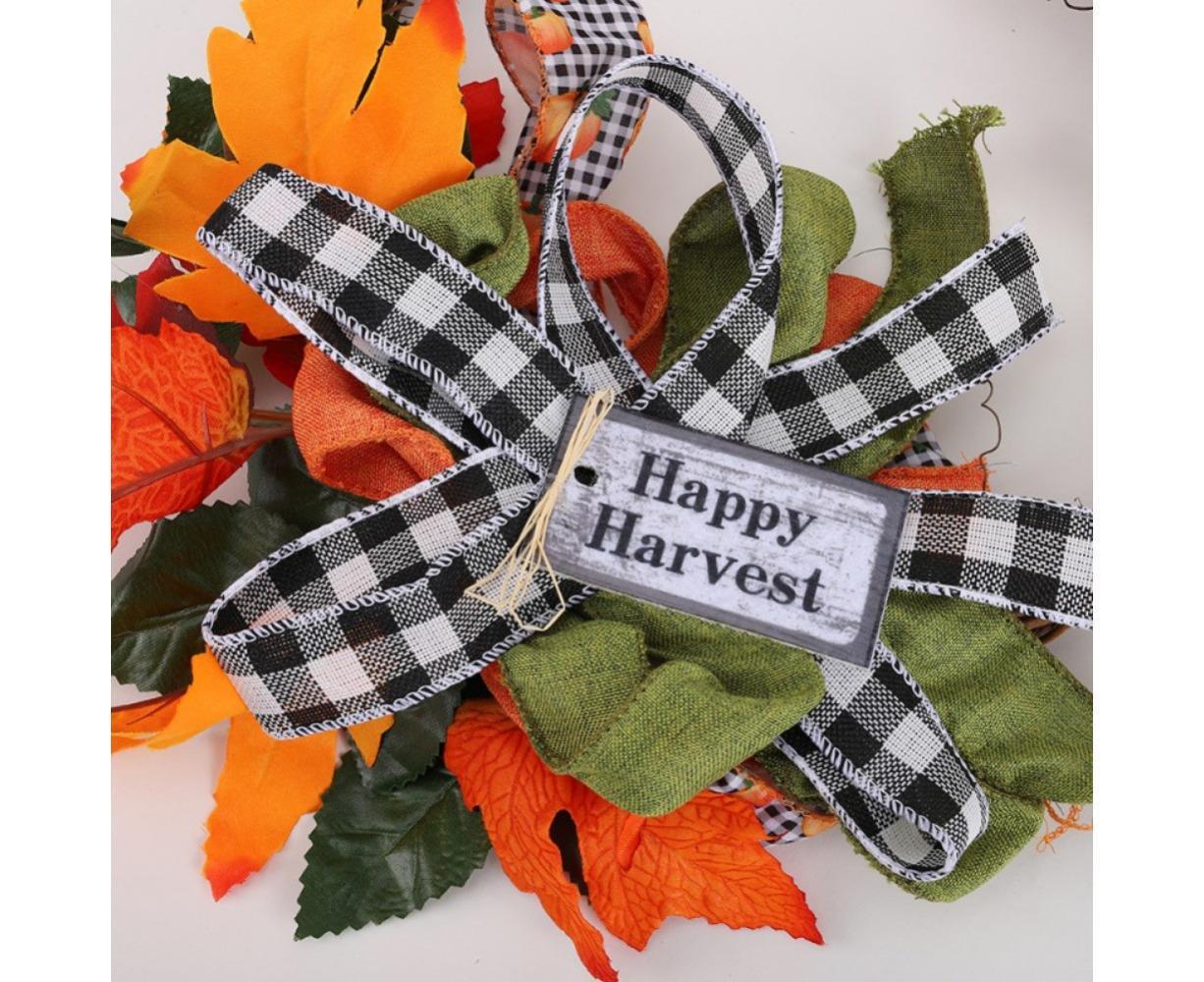 Red Truck Christmas Wreath Fall Eucalyptus Christmas Door Wreath Truck Autumn Wreath Decorations Window Front Door Decoration Wall Hanging Sign - Image 3
