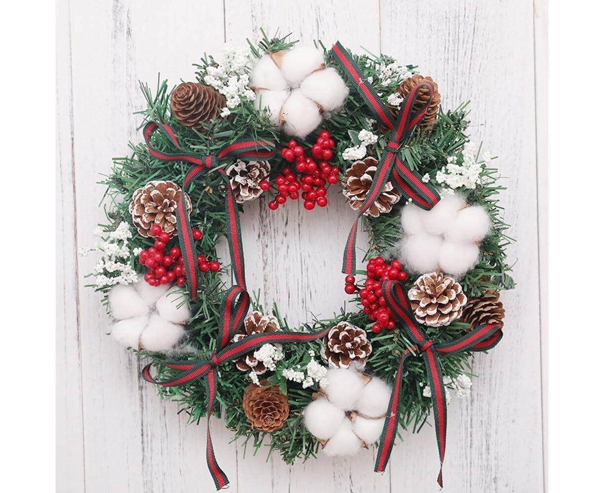 30cm Christmas Wreath 30cm, Christmas decorations, artificial Christmas garland, Christmas ornament - Image 1