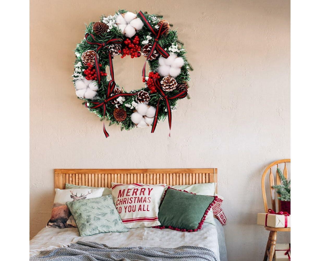 30cm Christmas Wreath 30cm, Christmas decorations, artificial Christmas garland, Christmas ornament - Image 2