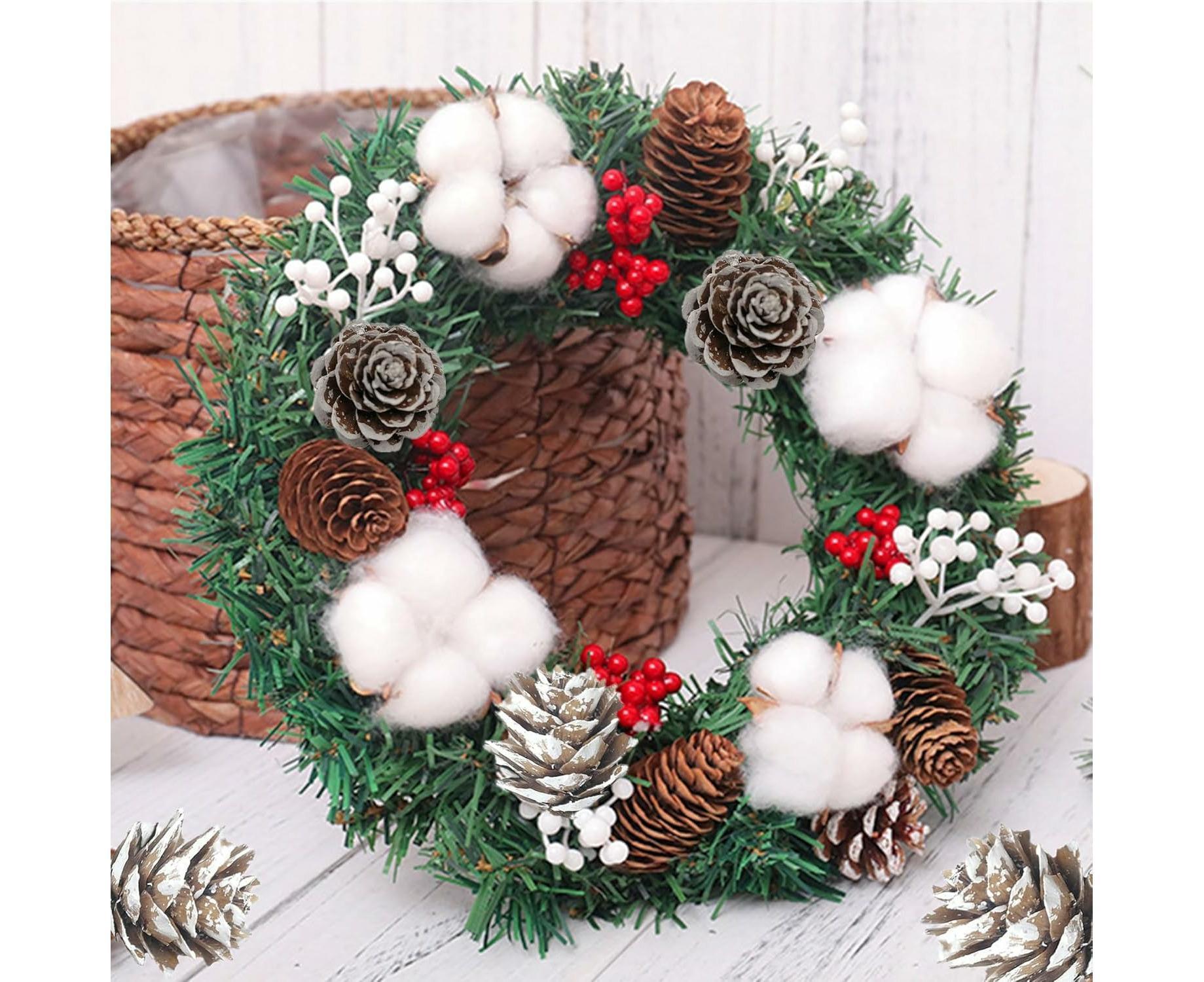 30cm Christmas Wreath, Christmas Decoration, Artificial Christmas Garland, Christmas Hanging Ornament - Image 2
