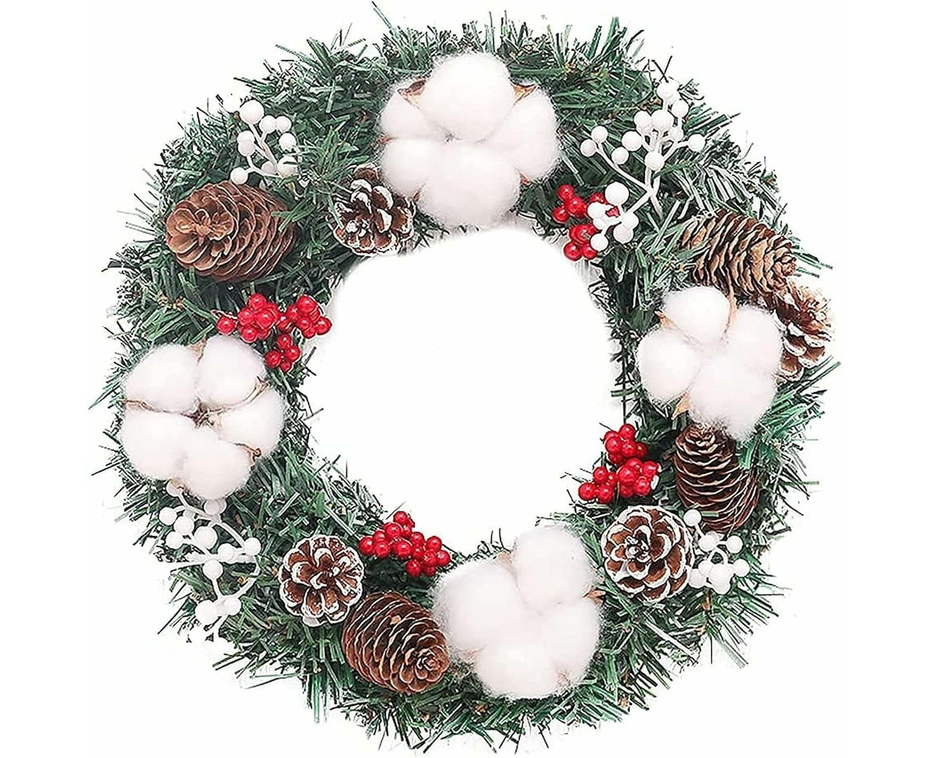 30cm Christmas Wreath, Christmas Decoration, Artificial Christmas Garland, Christmas Hanging Ornament - Image 4