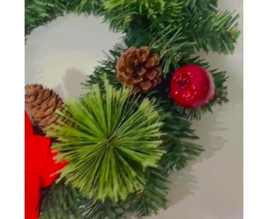 30cm Christmas Wreath, Christmas Decoration, Artificial Christmas Garland, Christmas Hanging Ornament - Image 4