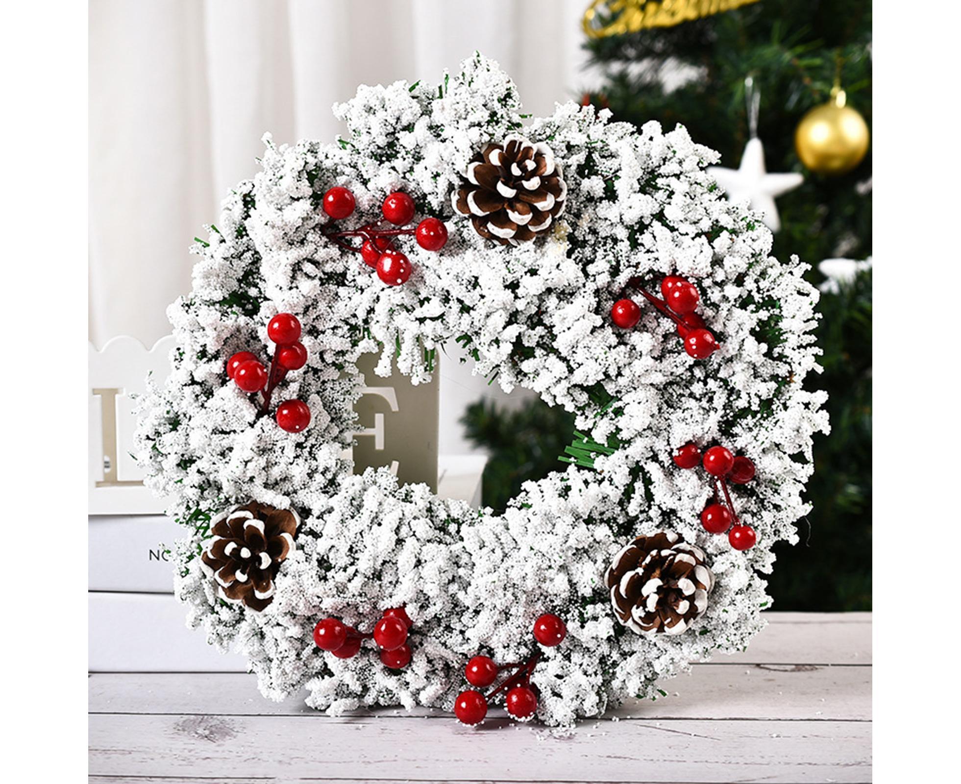 32cm Christmas Wreath, Artificial Christmas Garlands,, Christmas Decoration - Image 1