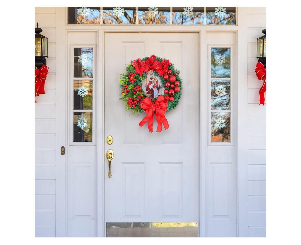 40cm Christmas Wreath for Nativity Scene, Christmas Decorations, Artificial Christmas Wreath - Image 5