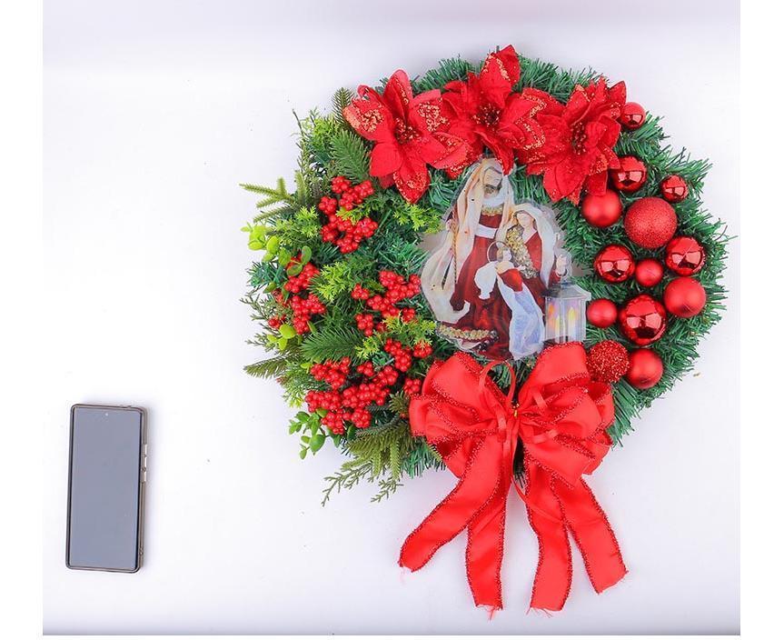 40cm Christmas Wreath for Nativity Scene, Christmas Decorations, Artificial Christmas Wreath - Image 7