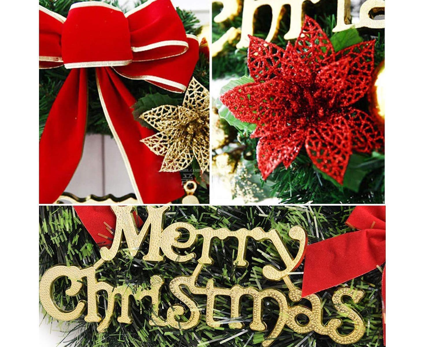 40cm Christmas Wreath, Christmas Decorations, Artificial Christmas Garland, Merry Christmas Ornament - Image 7