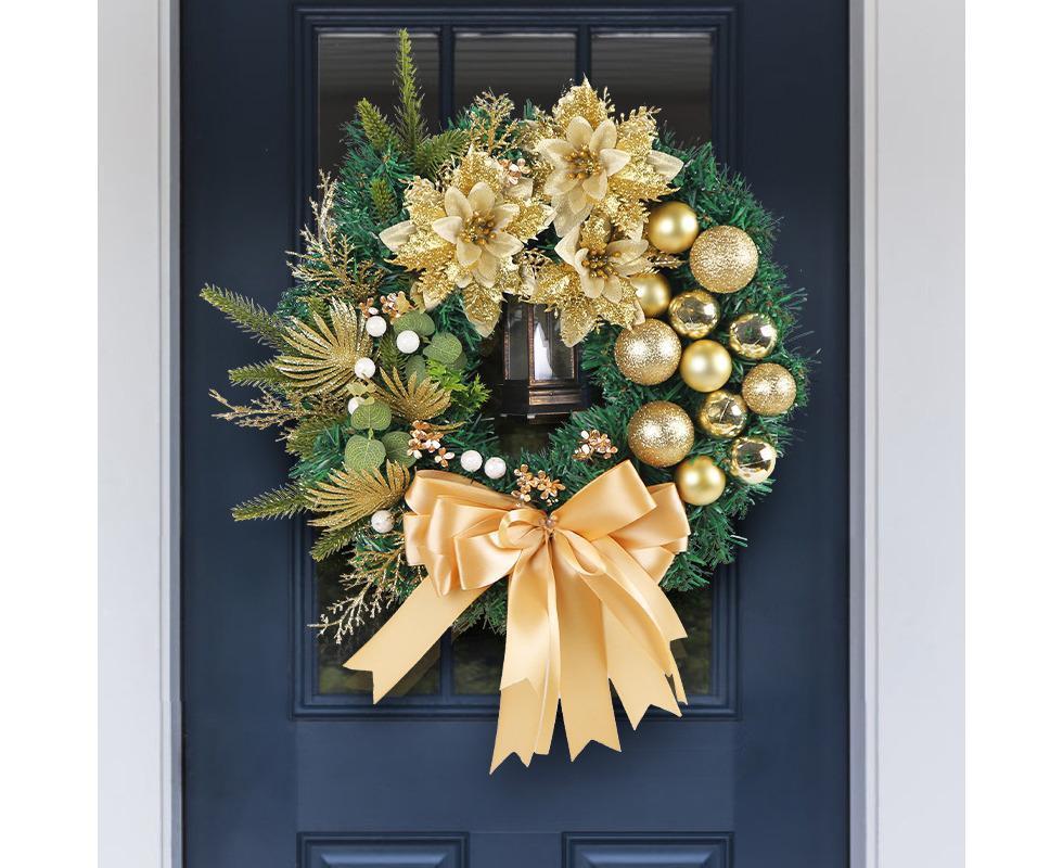 40cm Nativity Scene Christmas Wreath, Christmas Decorations, Artificial Christmas Wreath - Image 5