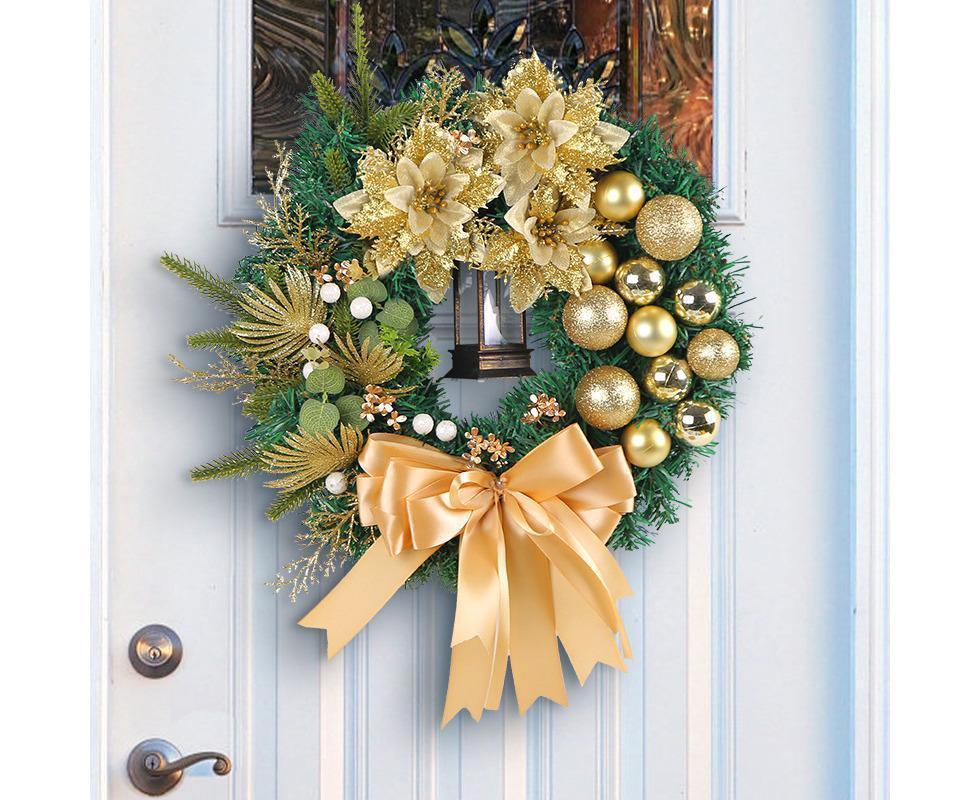 40cm Nativity Scene Christmas Wreath, Christmas Decorations, Artificial Christmas Wreath - Image 8
