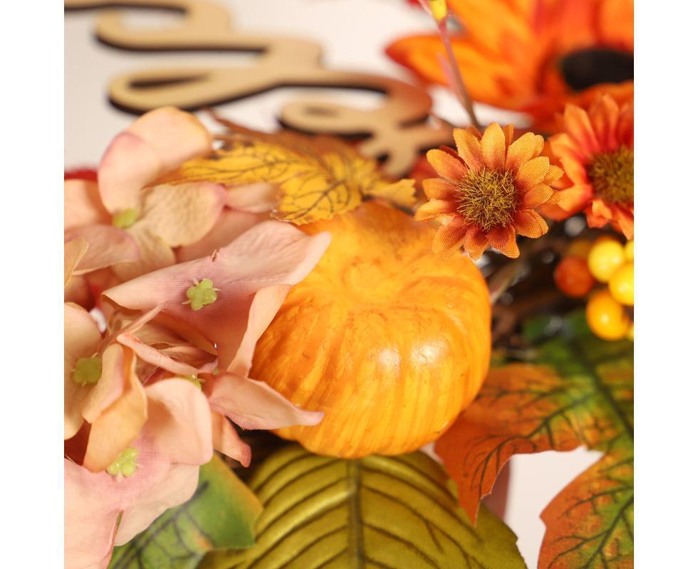 45cm Fall Wreath - Thanksgiving Wreath, Artificial Fall Garland, Welcome Wreath Decorations - Image 7