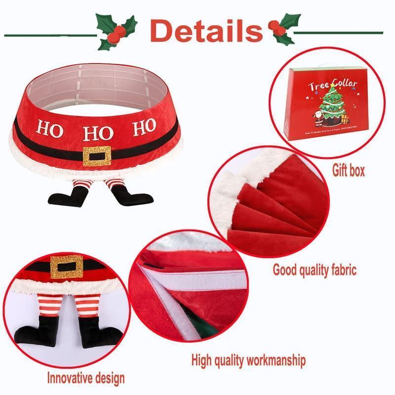 Christmas Tree Collar, 48 Inch Christmas Tree Ring, Foldable Christmas Tree Skirt - Image 3