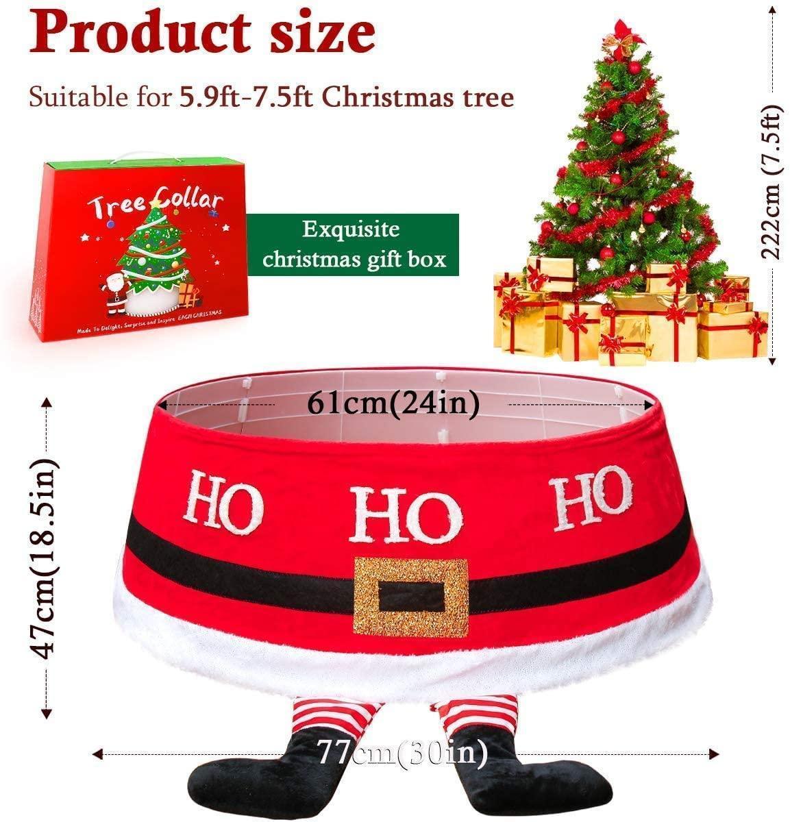 Christmas Tree Collar, 48 Inch Christmas Tree Ring, Foldable Christmas Tree Skirt - Image 4