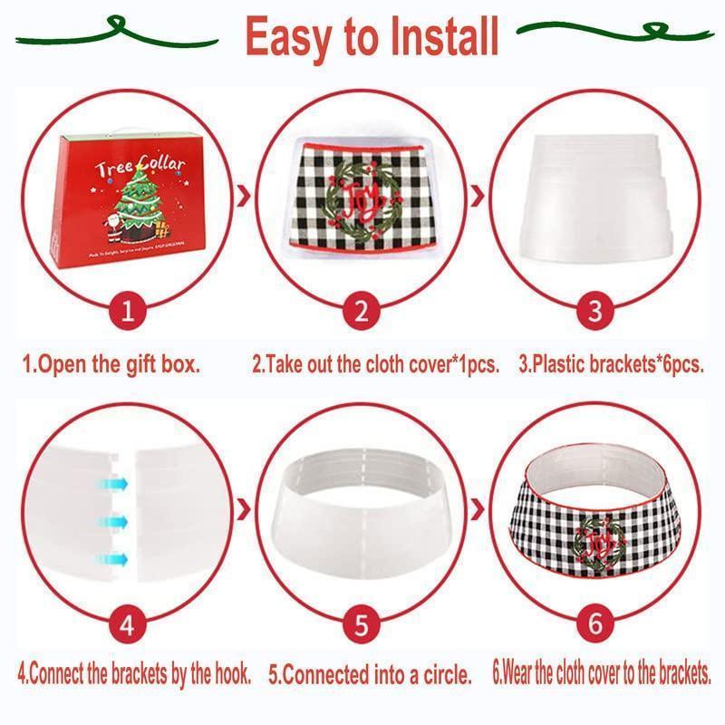 Christmas Tree Collar, 48 Inch Christmas Tree Ring, Foldable Christmas Tree Skirt - Image 5