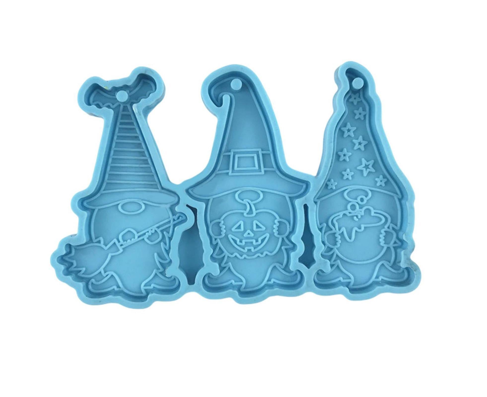 1 Set Keychain Mold Non Sticky Reusable DIY Silicone Easter Gnome Pendant Handicrafts Making Mold for Gift - Blue - Image 1