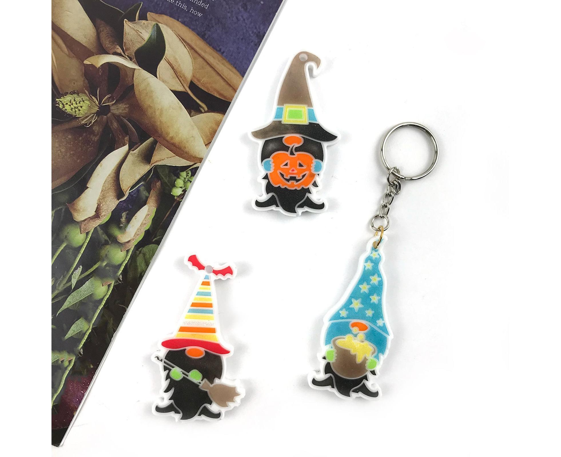 1 Set Keychain Mold Non Sticky Reusable DIY Silicone Easter Gnome Pendant Handicrafts Making Mold for Gift - Blue - Image 2