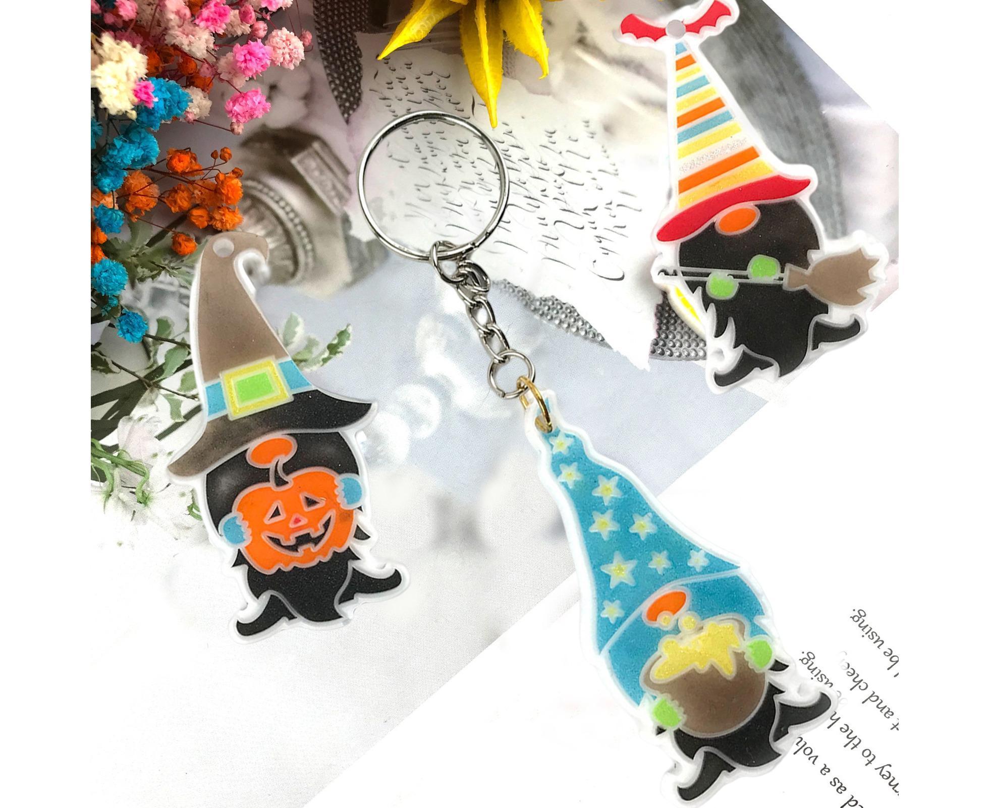 1 Set Keychain Mold Non Sticky Reusable DIY Silicone Easter Gnome Pendant Handicrafts Making Mold for Gift - Blue - Image 3