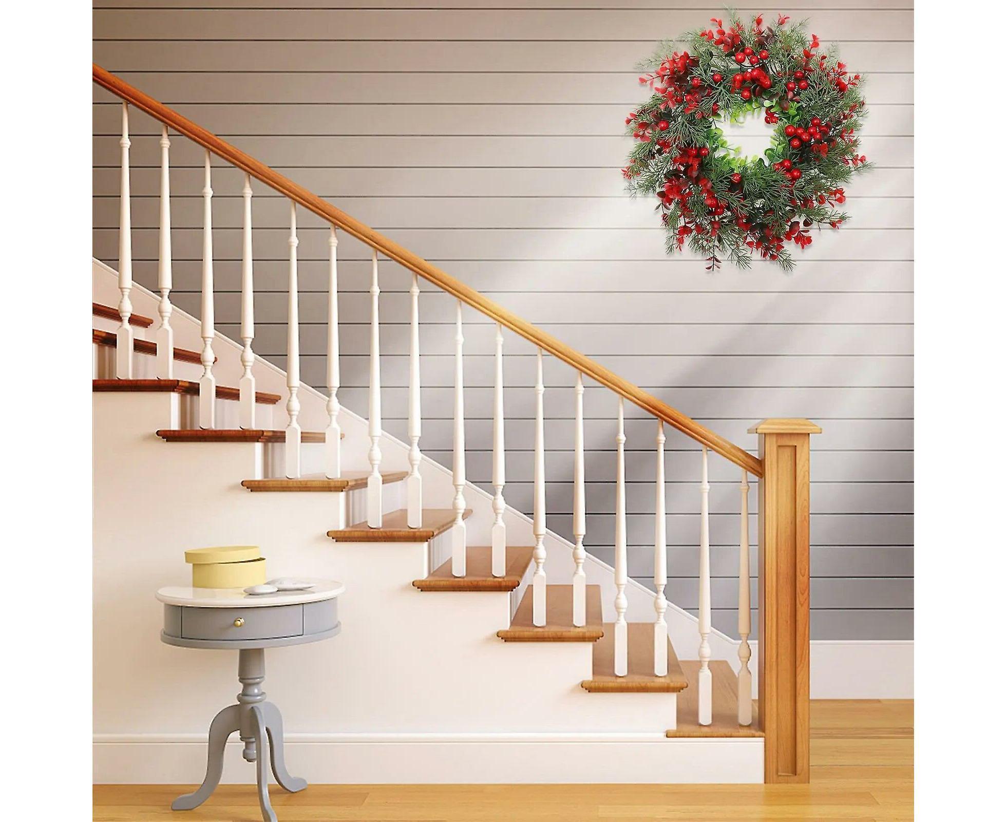 1pcs Winter Berry Wreath Christmas Tree Wreath Christmas Artificial Wreath Artificial Christmas Wreaths Xmas Porch Wreath - Image 2