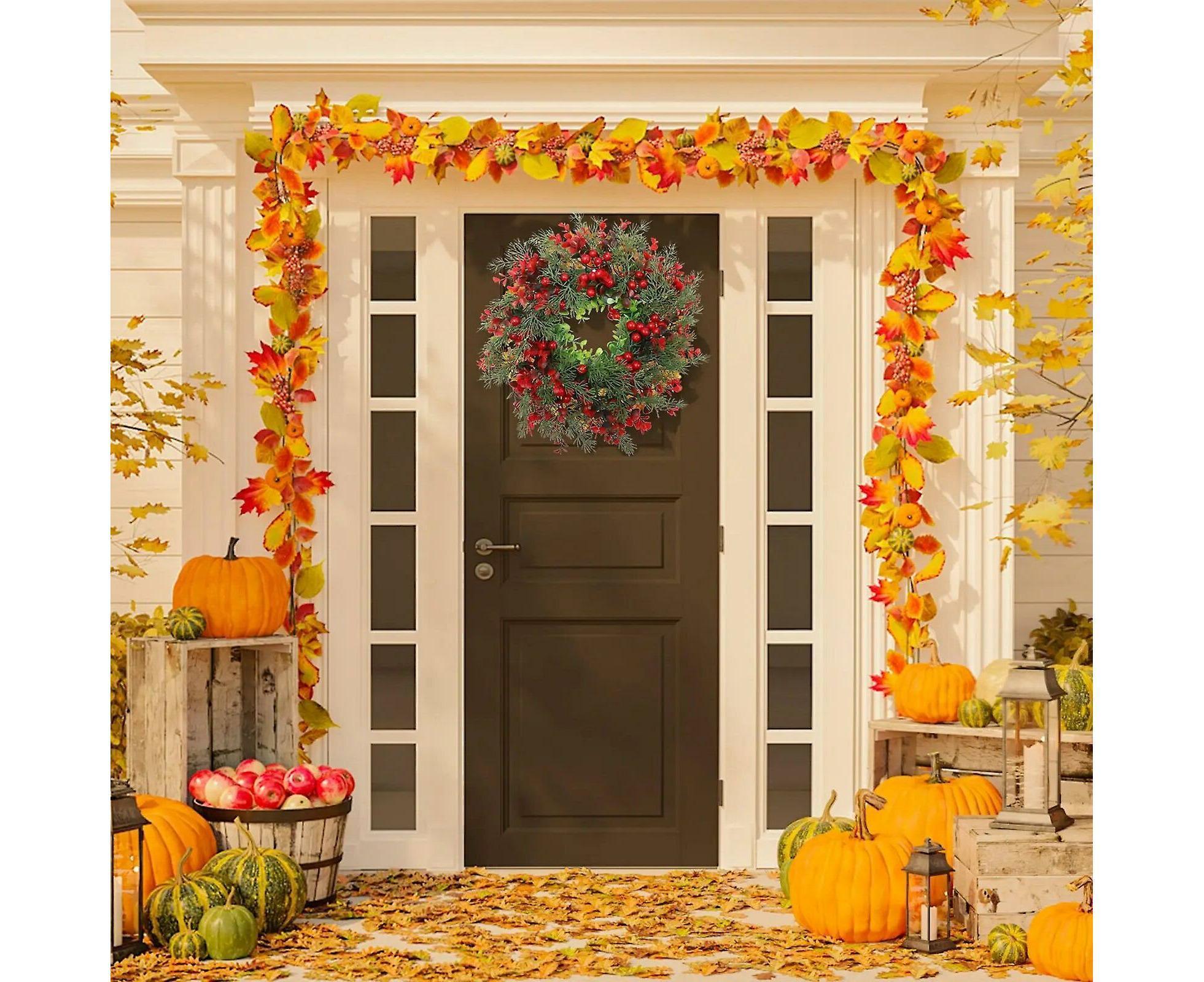 1pcs Winter Berry Wreath Christmas Tree Wreath Christmas Artificial Wreath Artificial Christmas Wreaths Xmas Porch Wreath - Image 4