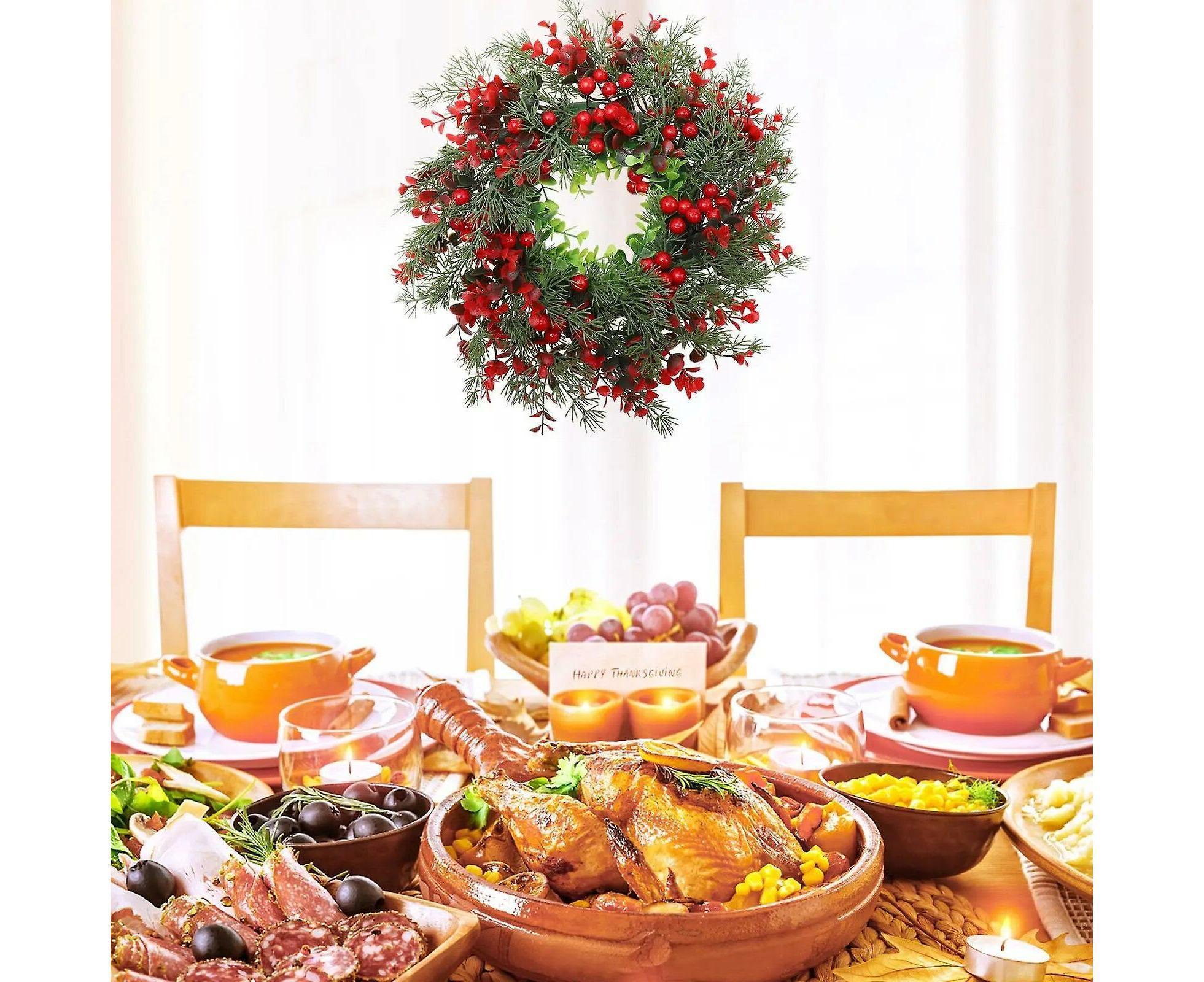 1pcs Winter Berry Wreath Christmas Tree Wreath Christmas Artificial Wreath Artificial Christmas Wreaths Xmas Porch Wreath - Image 5