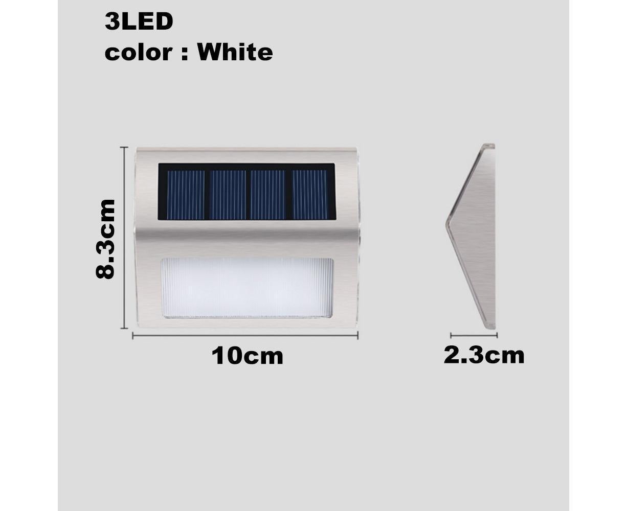 2 Pack Solar Step Lights Bright LED Solar Fence Lights For Garden Patio Decks-warm light - Image 2