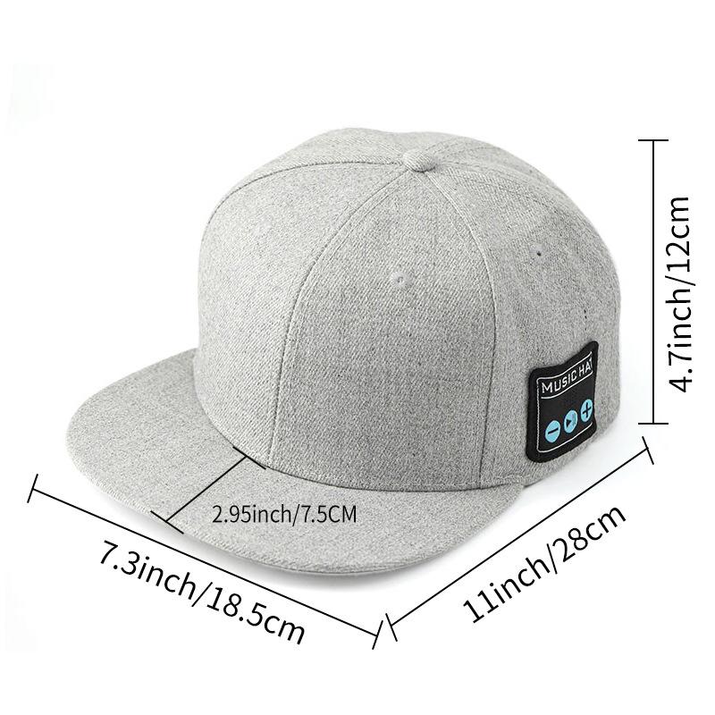 Dark Gray Wireless Bluetooth Hat - Sports Cap with Dual Speakers, Bluetooth 5.4,Outdoor Music Hat for Running,Jogging,and Sports - Image 2