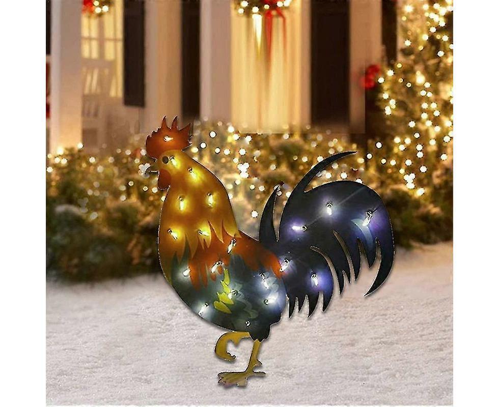 2D Christmas Dog With Led Lights Yard Decoration With Acrylic Garden Stake - Image 3