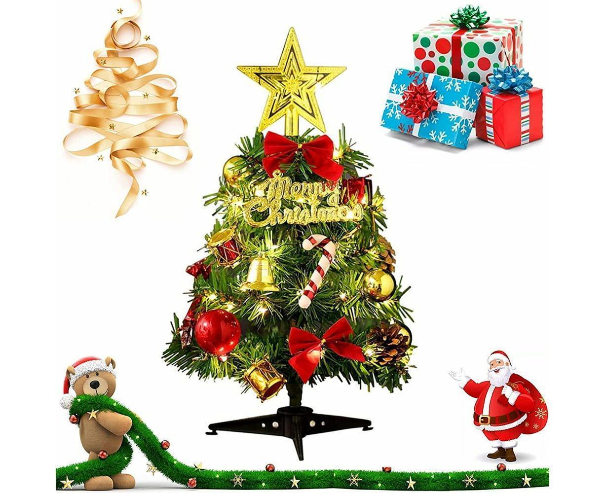 30Cm Mini Christmas Tree, Small Illuminated Christmas Tree,Mini Christmas Tree With Led Fairy Lights, Christmas Tree, Small Artificial Christmas Tree - Image 1