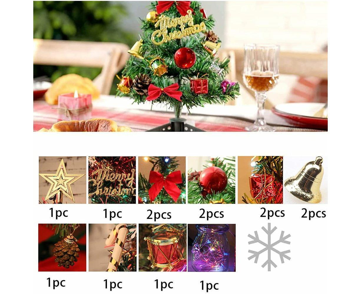 30Cm Mini Christmas Tree, Small Illuminated Christmas Tree,Mini Christmas Tree With Led Fairy Lights, Christmas Tree, Small Artificial Christmas Tree - Image 3
