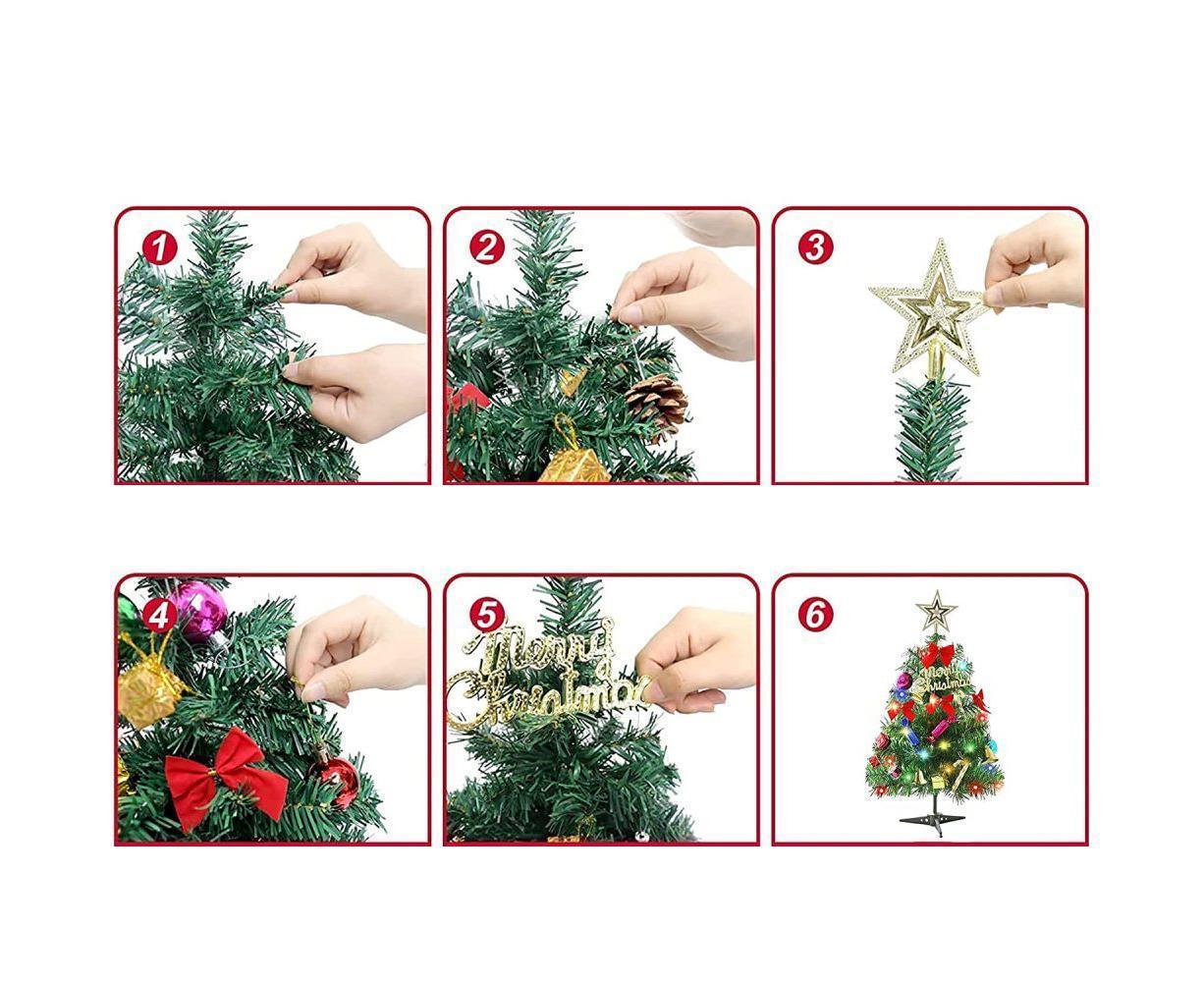 30Cm Mini Christmas Tree, Small Illuminated Christmas Tree,Mini Christmas Tree With Led Fairy Lights, Christmas Tree, Small Artificial Christmas Tree - Image 5