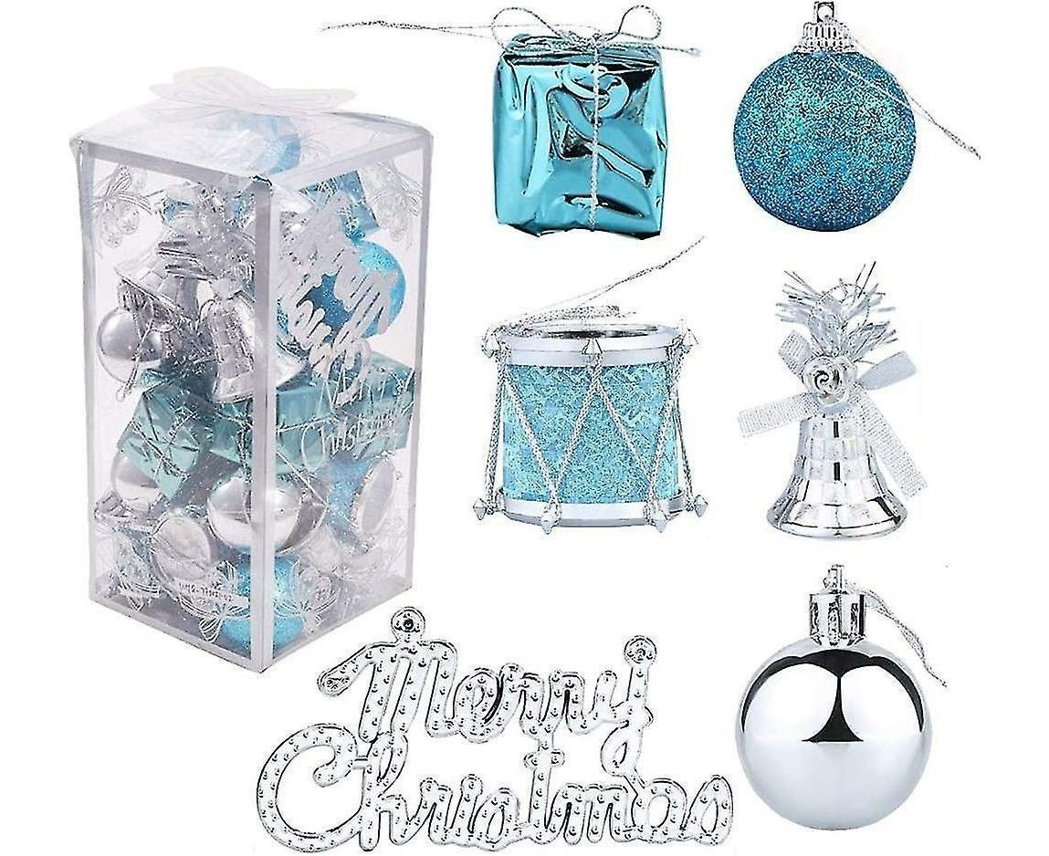 32 Christmas Tree Decoration Balls Christmas Tree Decoration Gift Box Christmas Tambourine Letter - Image 2